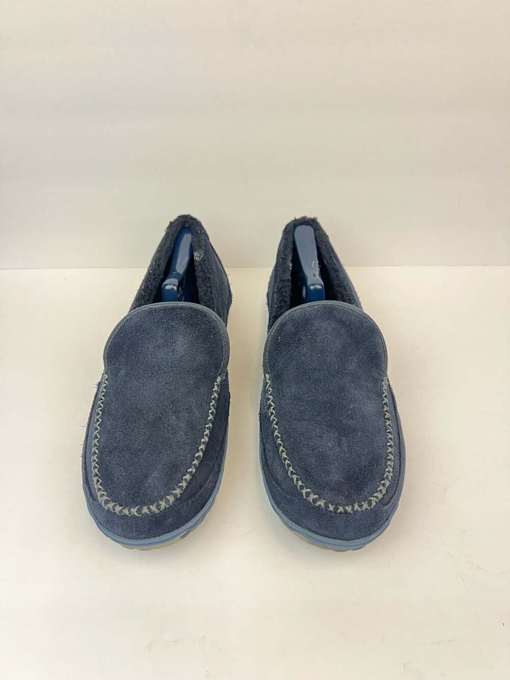 L.L.Bean Men's Mountain Moccasin Slippers Men’s Size 11M  Suede Blue